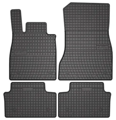 Produktbild von Gummi-Fußmatten für BMW 5 G60 2023- (Limousine) – 4-tlg, Schwarz, passgenau – Wielganizator SolidPRO