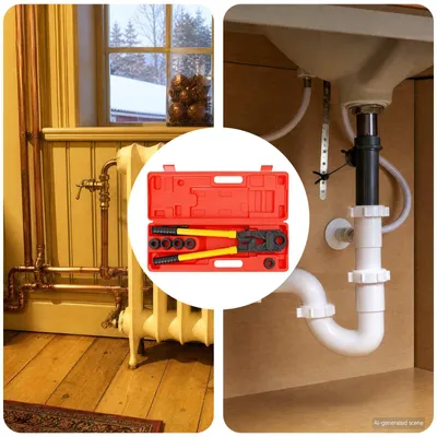 Obrázok produktu pre Hydraulický nástroj na krimpovanie potrubí, 30 kN, pre potrubia TH16-32 mm, pre objímky V15-28 mm
