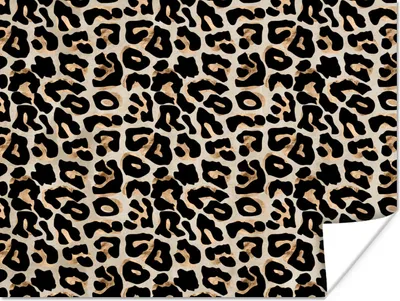 Produktbild von MuchoWow® Poster Pantherdruck - Grau - Braun - Luxus 160x120 cm - Foto Plakat
