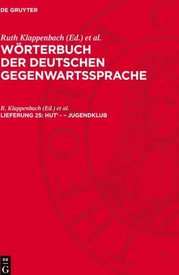 Produktbild von Wörterbuch der deutschen Gegenwartssprache, Lieferung 25, Hut1- - Jugendklub