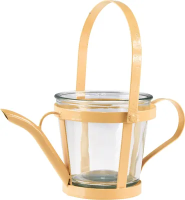 Produktbild von Windlicht Glas Deko Gießkanne Metall Kerzenhalter Tischdeko