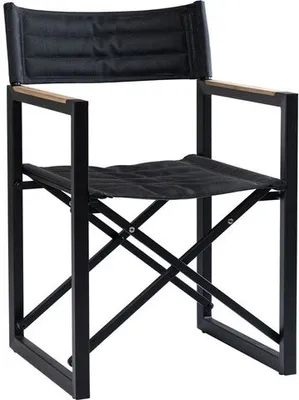 Immagine prodotto di Sedia da regista ARC Marine The Square alluminio antracite con rivestimento Batyline nero