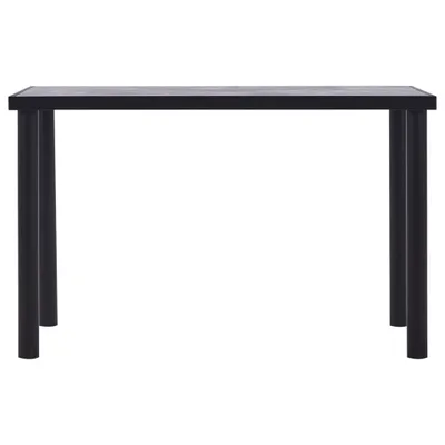 Image de vidaXL Table de salle à manger noire et gris béton 120 x 60 x 75 cm MDF
