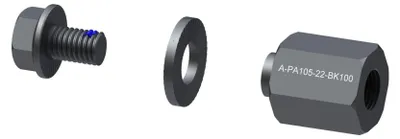 Produktbild von Qeridoo Polygonadapter 10,5x1 Achsadapter schwarz