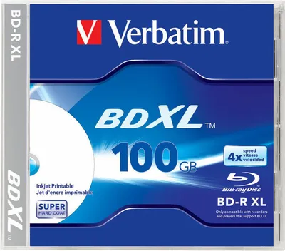 Produktbild von Verbatim BD-R XL 100 GB 4x, 100 GB, BD-R, Jewelcase, 1 Stück(e)