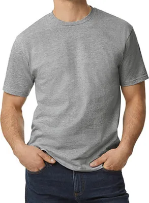 Produktbild von Gildan 65000 | Herren Softstyle® Midweight Adult T-Shirt - Farbe: Sport Grey (Heather) - Größe: XL
