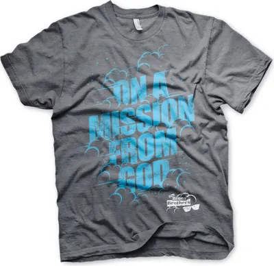 Produktbild von On A Mission From God - Blues Brothers T-Shirt - X-Large - Dark-Heather