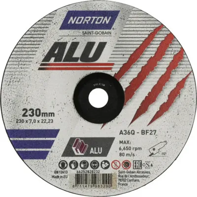 Produktbild von Aluminium Schruppscheibe Norton Ø 230x22,23 mm, 10 Stück