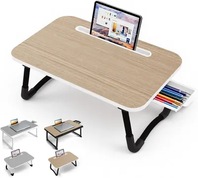 Productafbeelding van Laptop bedtafel 48x30 cm, hout, voor ontbijt op bed