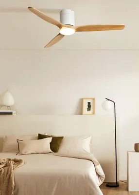 Produktbild von CREATE - WIND CALM SLIM LIGHT - Leiser Deckenventilator 40W Ø132 cm aus 100 % Holz