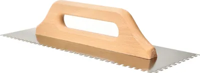 Obrázok produktu pre KOTARBAU® Zubová stierka na omietky Lepidlo Tmel Drevená rukoväť 380 MM