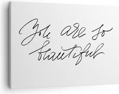 Produktbild von Bild auf Leinwand - Leinwandbild - Einteilig - Du bist so wunderschön - 70x50cm - Wand Bild - Wanddeko - Wandbilder - Leinwanddruck - Bilder - Wanddekoration - Leinwand bilder - AA70x50-4609