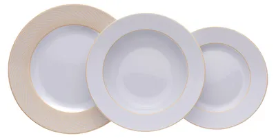 Image de Victoria, service d'assiettes, 18 p., Aurum, porcelaine Leander