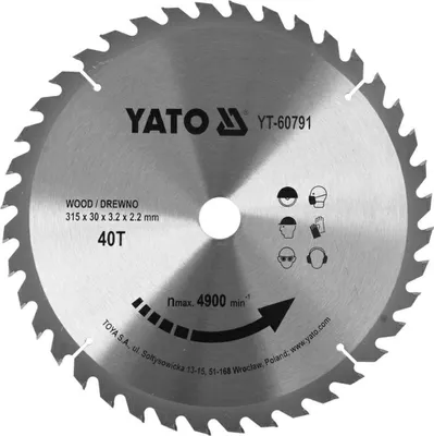YATO Widia-Kreissägeblatt 315x40x30mm YT-60791