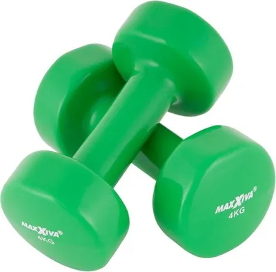 Obrázok produktu pre MAXXIVA sada vinylových činiek 2 x 4 kg, zelená