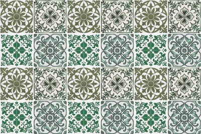 Produktbild von Fliesenaufkleber 20 x 20 cm – 24 Stück – Selbstklebend – Wasserfest – Pflegeleicht – Hitzebeständig – Für Küche & Bad – Pflanzen- und geometrische Motive
