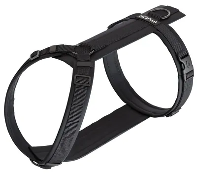 Y-Hundegeschirr, verstellbar, Nylon, schwarz, XS