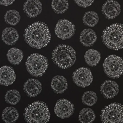 Canvas-Stoff 100x280 cm, geometrisch, schwarz, 1 Meter