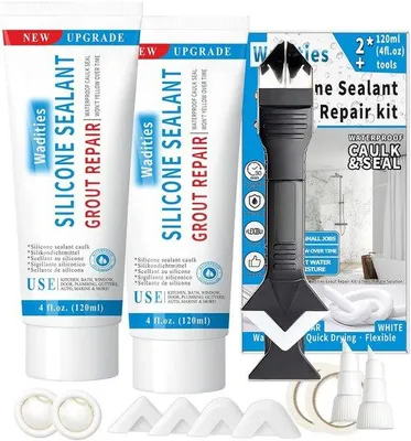 Produktbild von Famanu Dichtungsprodukt Wasserfest - Reparatur für Fliesenfugen - 240 ML - Weiß