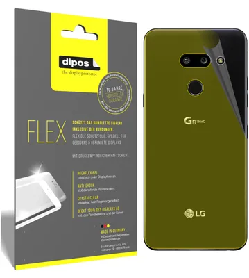 Produktbild von 3x LG G8 ThinQ Rückseite Schutzfolie Folie, 100% Displayabdeckung, dipos Flex
