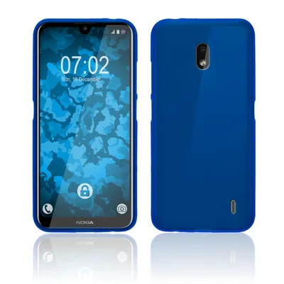 Produktbild von PhoneNatic Case kompatibel mit  Nokia 2.2 - blau Silikon Hülle matt + 2 Schutzfolien