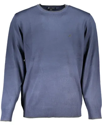 Produktbild von Stylisches Herren Langarmshirt in Blau mit Stickerei - Übergröße