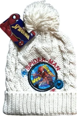 Produktbild von Marvel Spiderman Kinder Wintermütze für Jungen mit Bommel