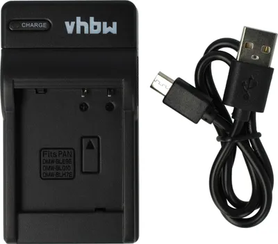 Produktbild von vhbw USB Ladegerät kompatibel mit Panasonic Lumix DMC-TZ96, DMC-TZ91, DMC-TZ90, DMC-TZ96D Kamera Camcorder/Akku - Ladeschale, Ladeanzeige, 8,4 V