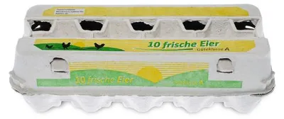 Produktbild von 190x Eierverpackungen für 10 Eier weiß mit Sichtfenster