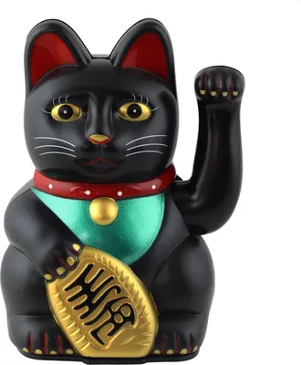 Produktbild von Glückskatze - Maneki-neko - Winkekatze - 13 cm - schwarz