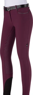 Produktbild von Equiline Damen Reithose Galaxyg FS/21 plum Vollbesatz mit Glitzernähten, Eq20_FS_Gr.:36