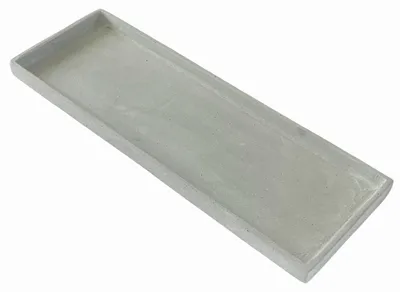 Produktbild von Dekotablett, Moderne Schale aus grauem Polyresin, Betonoptik 45x15x2cm