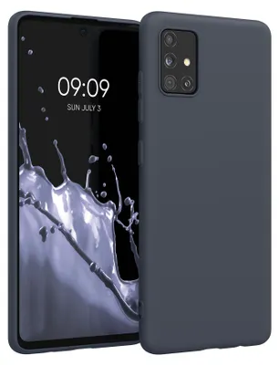 Produktbild von kwmobile Handyhülle für Samsung Galaxy A51 Hülle - TPU Case - Kabelloses Laden - Schutzhülle Cover in Heidelbeerblau