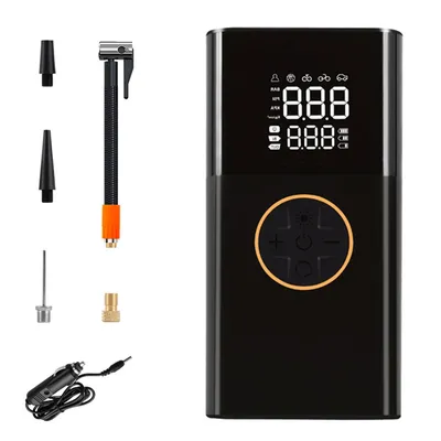 Produktbild von Kabellose elektrische Luftpumpe, 150PSI, LCD, Type-C Ladegerät, Powerbank, LED Notlicht, Autoabschaltung, Auto, Motorrad, Fahrrad