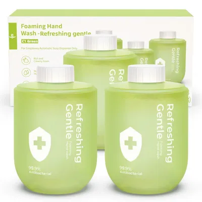 Zdjęcie produktu dla Mydło w piance Simpleway do automatycznego dozownika 3-PACK Simpleway Zapach: Refreshing Gentle Green,