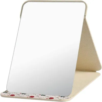 Obrázek produktu pro Cestovní ruční zrcátko – malé a univerzální – 25,5 x 18 cm –Polyuretankůže
