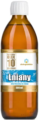 OLEJ LNIANY TŁOCZONY NA ZIMNO 500 ml - ZŁOTO POLSKIE
