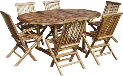 Produktbild von Ausziehbare Gartenmöbel geöltes Teakholz 6/8 Elegant