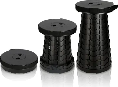Produktbild von Tragbare Teleskopische Klapphocker - Leichte und Verstellbare Faltstuhl bis 180 kg