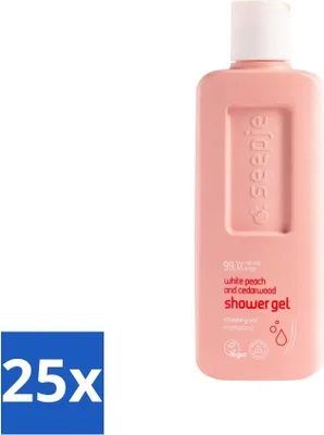 Obrázek produktu pro Mýdlo – sprchový gel – přírodní vůně – bílá broskev a cedrové dřevo – 300 ml – výhodné balení – 25 kusů