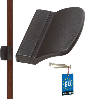 Obrázek produktu pro KOTARBAU® Klika pro balkonové dveře Praktická z plastu Bezpečnostní klika pro dveře na terasu pro kuřáky Uzavřený plášť kliky Tmavě šedá barva