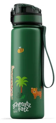 Produktbild von schmatzfatz Kinder-Trinkflasche, 500 ml, auslaufsicher, BPA-frei, geschmacksneutral, Sportflasche für Wandern, Schule und Fitnessstudio, mit Frucht-Sieb