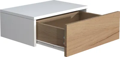 Immagine prodotto di Mobile notturno | Cassetto da parete | Pannello da parete | Comodino | Dimensioni ca. H. 15 x W. 45 x D. 30 cm - Usal M 45 cm