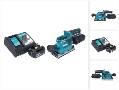 Produktbild von Makita DBO 382 RF1 Akku Schwingschleifer 18 V 93 x 185 mm Brushless + 1x Akku 3,0 Ah + Ladegerät