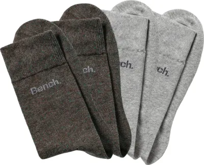 Produktbild von Bench Basicsocken 4 -teilig 2x anthrazit-meliert, 2x grau-meliert Größe 47/48