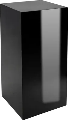 Image de VIVANNO Podium en fibre de verre PODIUM Colonne, noir brillant - 30x30x60 cm