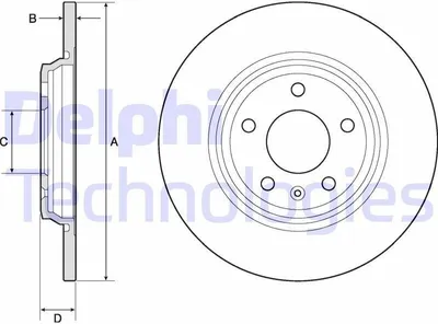 Produktbild von 2x DELPHI Bremsscheibe BG4800C für AUDI A4 B9 Avant (8W5 8WD) Q5 (FYB) 36 5mm