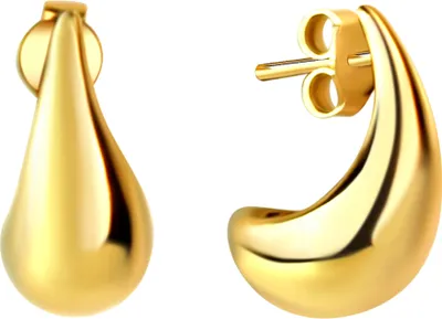 Produktbild von V Ohrstecker 925/- Sterling Silber 1,7cm gelb 390220091V