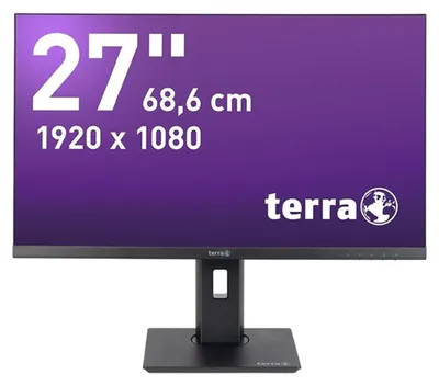 Produktbild von TERRA LCD/LED 2748W PV V2 schwarz DP/HDMI GREENLINE PLUS, 68,6 cm (27"), 1920 x 1080 Pixel, Full HD, LCD, 5 ms, Schwarz