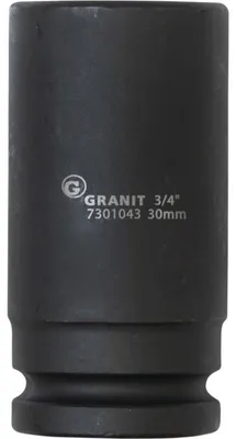 Obrázok produktu pre 3/4" rázový objímkový kľúč, šesťhranný, dlhý, 30 mm